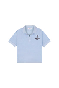 Polo Vendome en velours - Ciel
