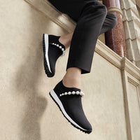 Sneakers Venice à perles - Black & White