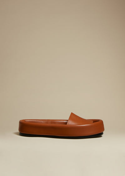 Venice sandal in leather - Caramel