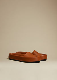 Venice sandal in leather - Caramel