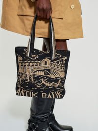 Tote bag tissé Venise - Black