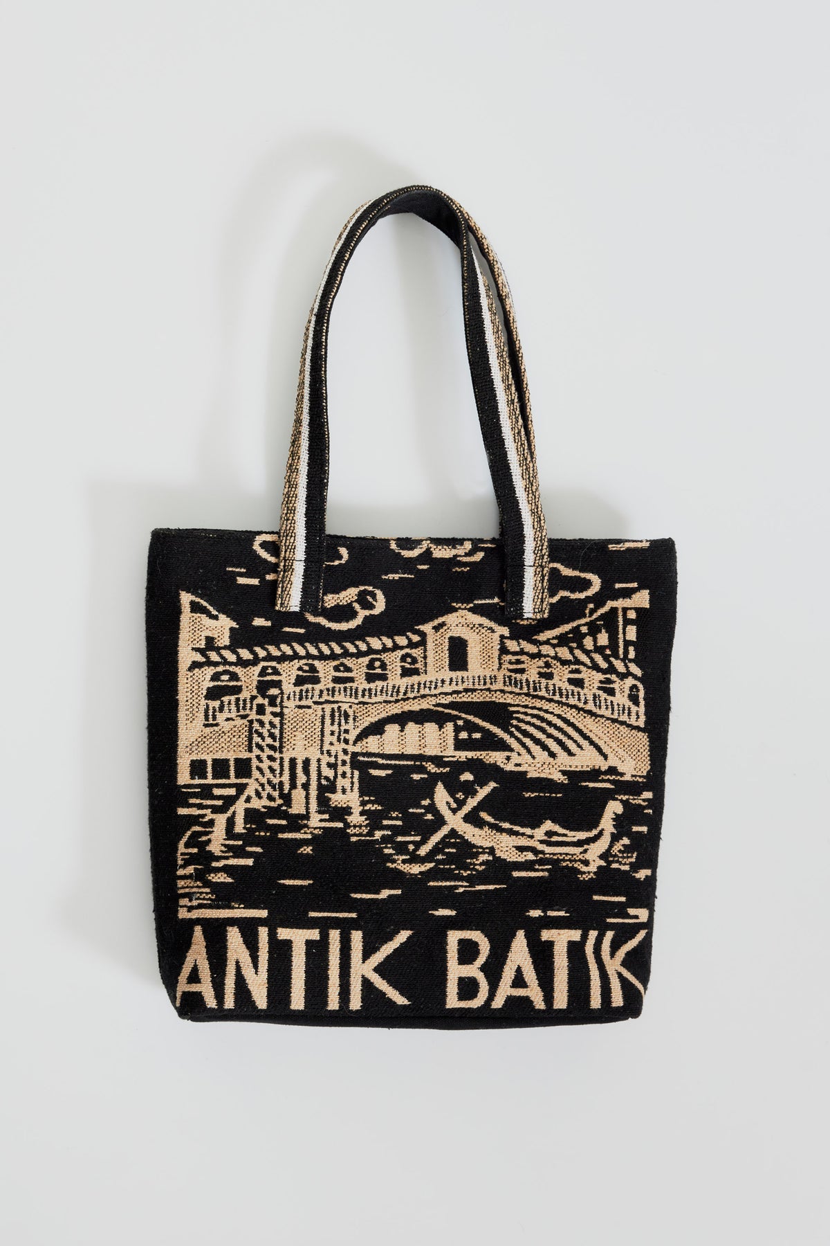 Tote bag tissé Venise - Black
