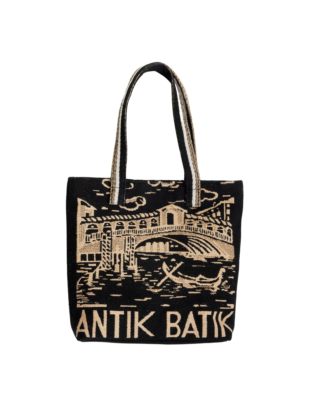 Tote bag tissé Venise - Black