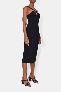 Ruched Venus Dress - Black