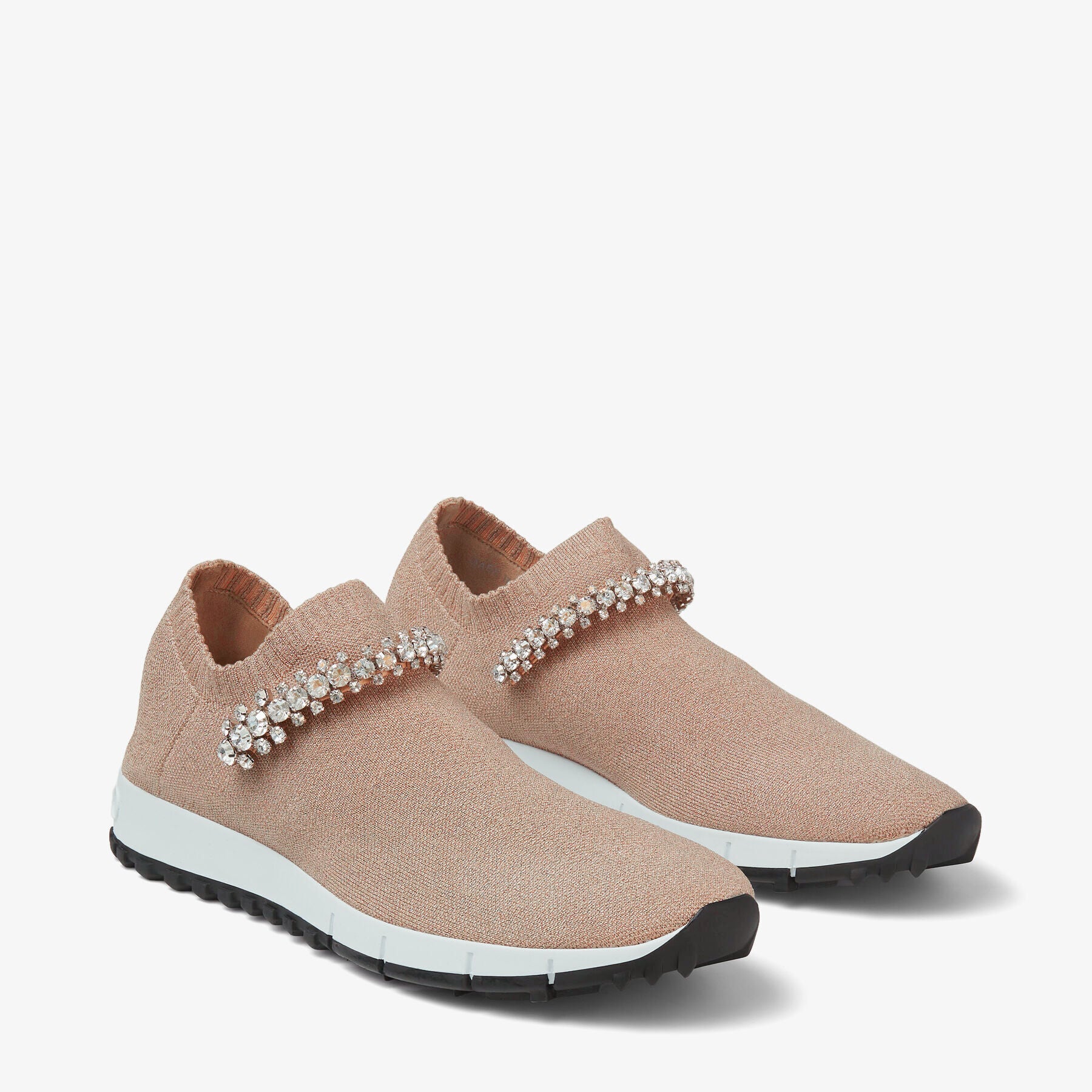 Sneakers Verona en maille pailletée à cristaux - Ballet Pink & Crystal