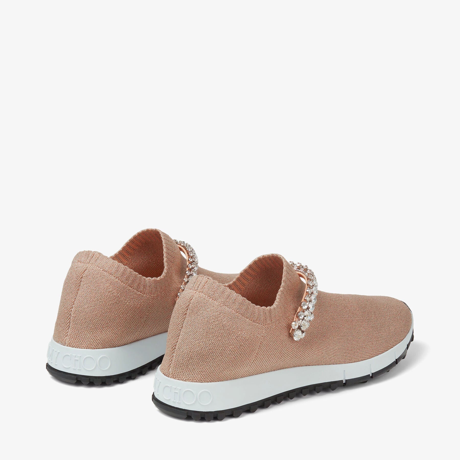 Sneakers Verona en maille pailletée à cristaux - Ballet Pink & Crystal