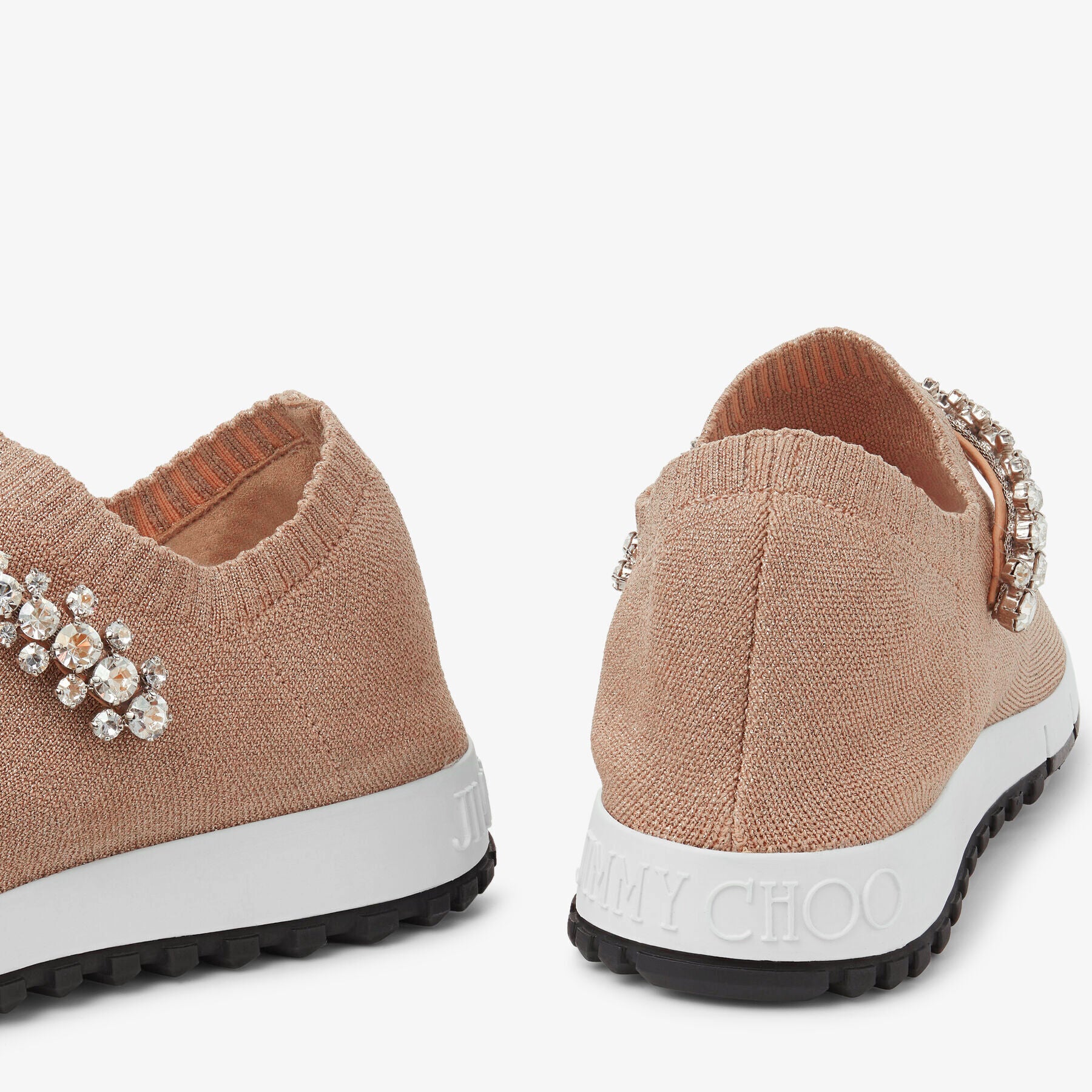 Sneakers Verona en maille pailletée à cristaux - Ballet Pink & Crystal