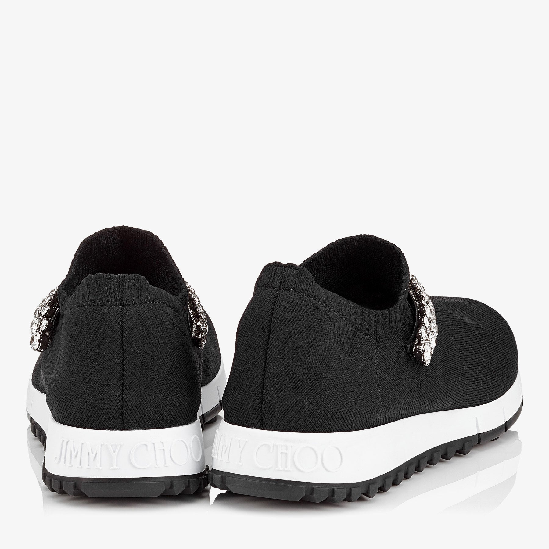 Sneakers Verona à pièce en cristal - Black & Crystal