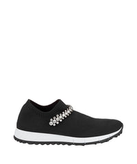 Sneakers Verona à pièce en cristal - Black & Crystal