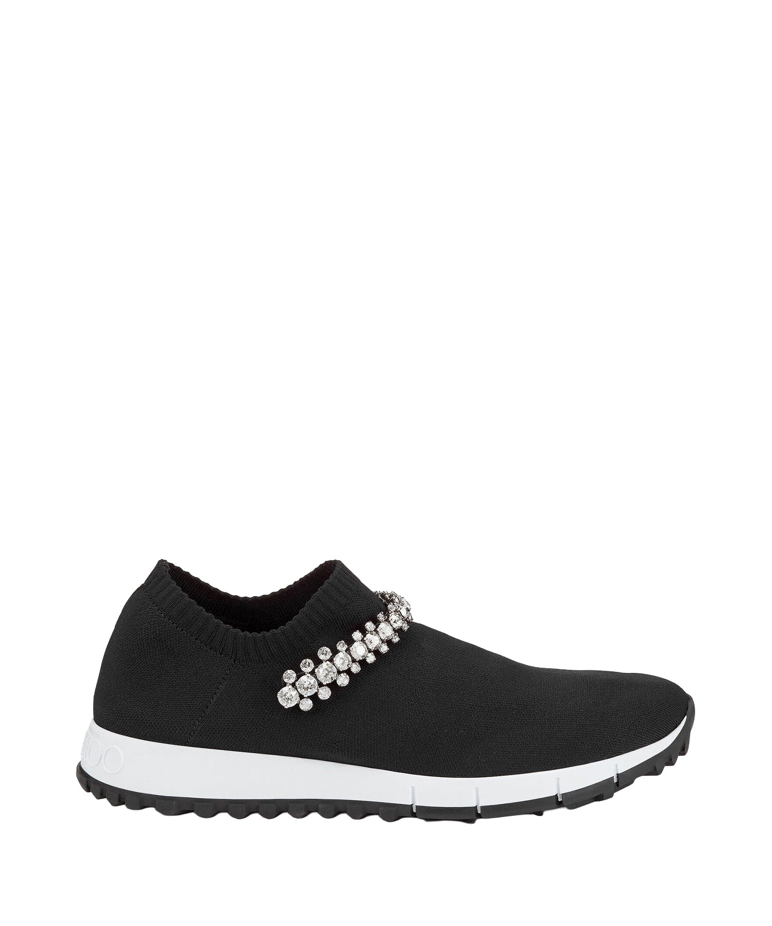 Sneakers Verona à pièce en cristal - Black & Crystal