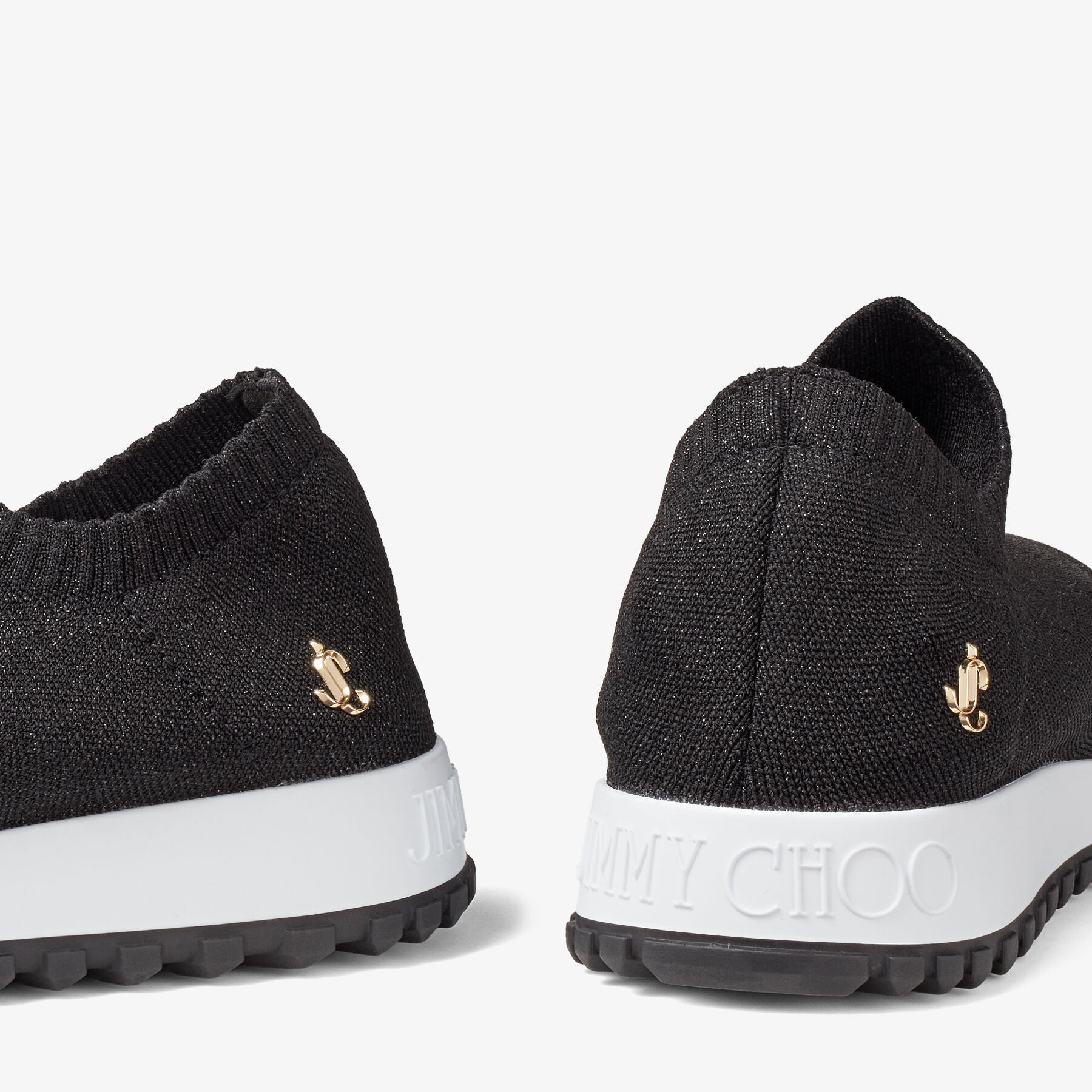 Sneakers Verona maille lurex à logo JC - Black