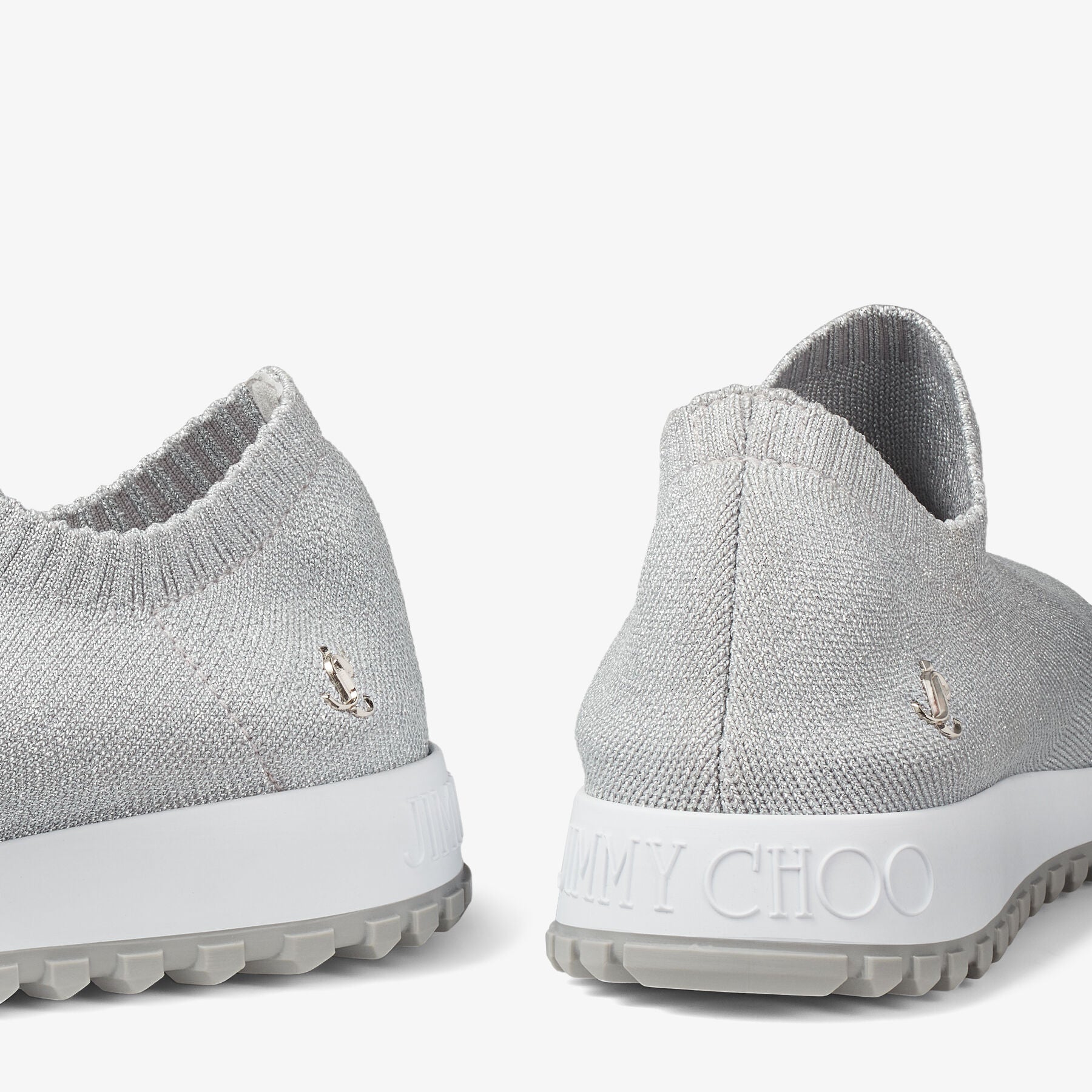 Verona logo lurex mesh trainers - Silver