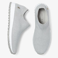Verona logo lurex mesh trainers - Silver