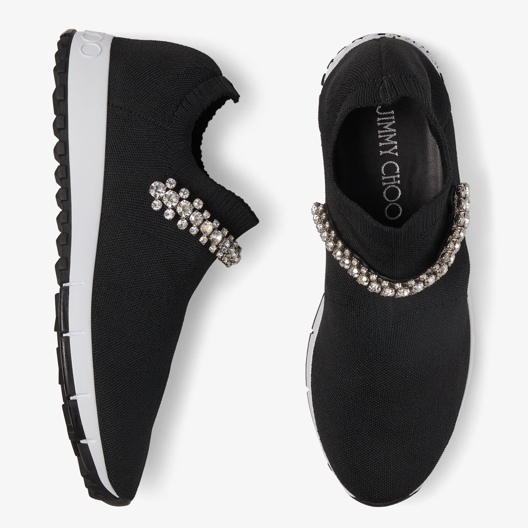 Sneakers Verona à cristaux - Black & Crystal