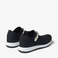 Verona trainers with crystal and pearl details - Black & White