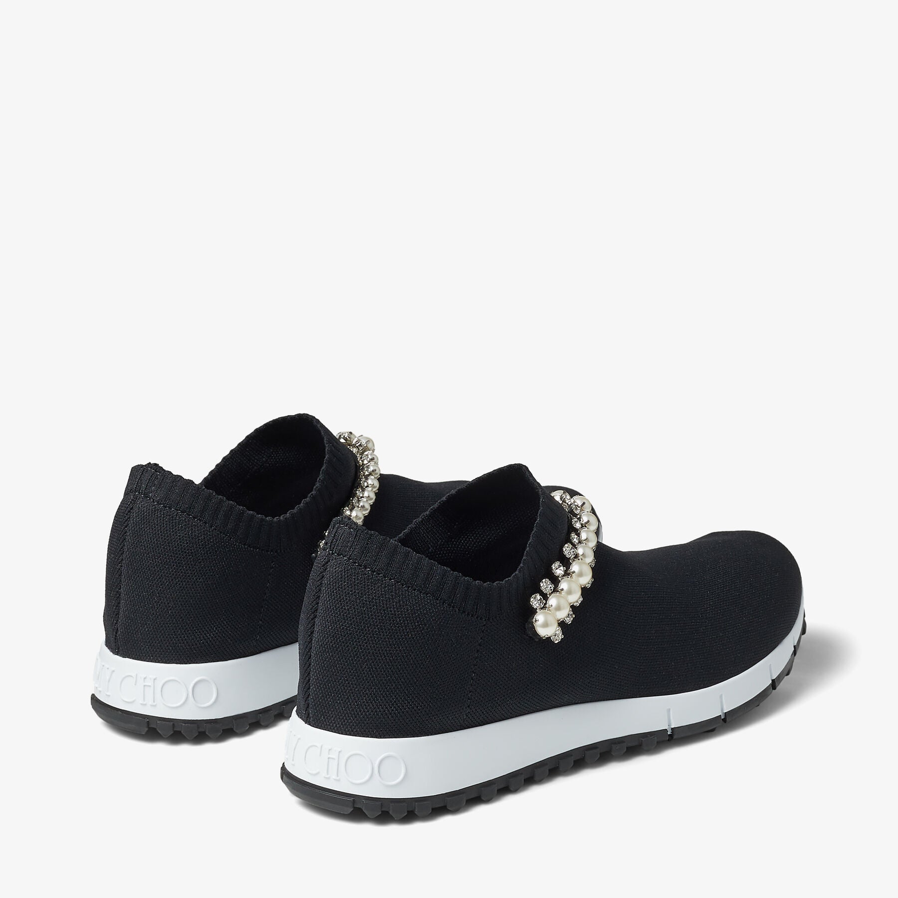 Verona trainers with crystal and pearl details - Black & White