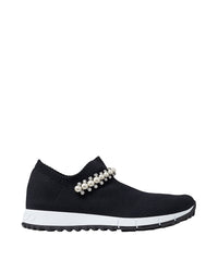 Verona trainers with crystal and pearl details - Black & White
