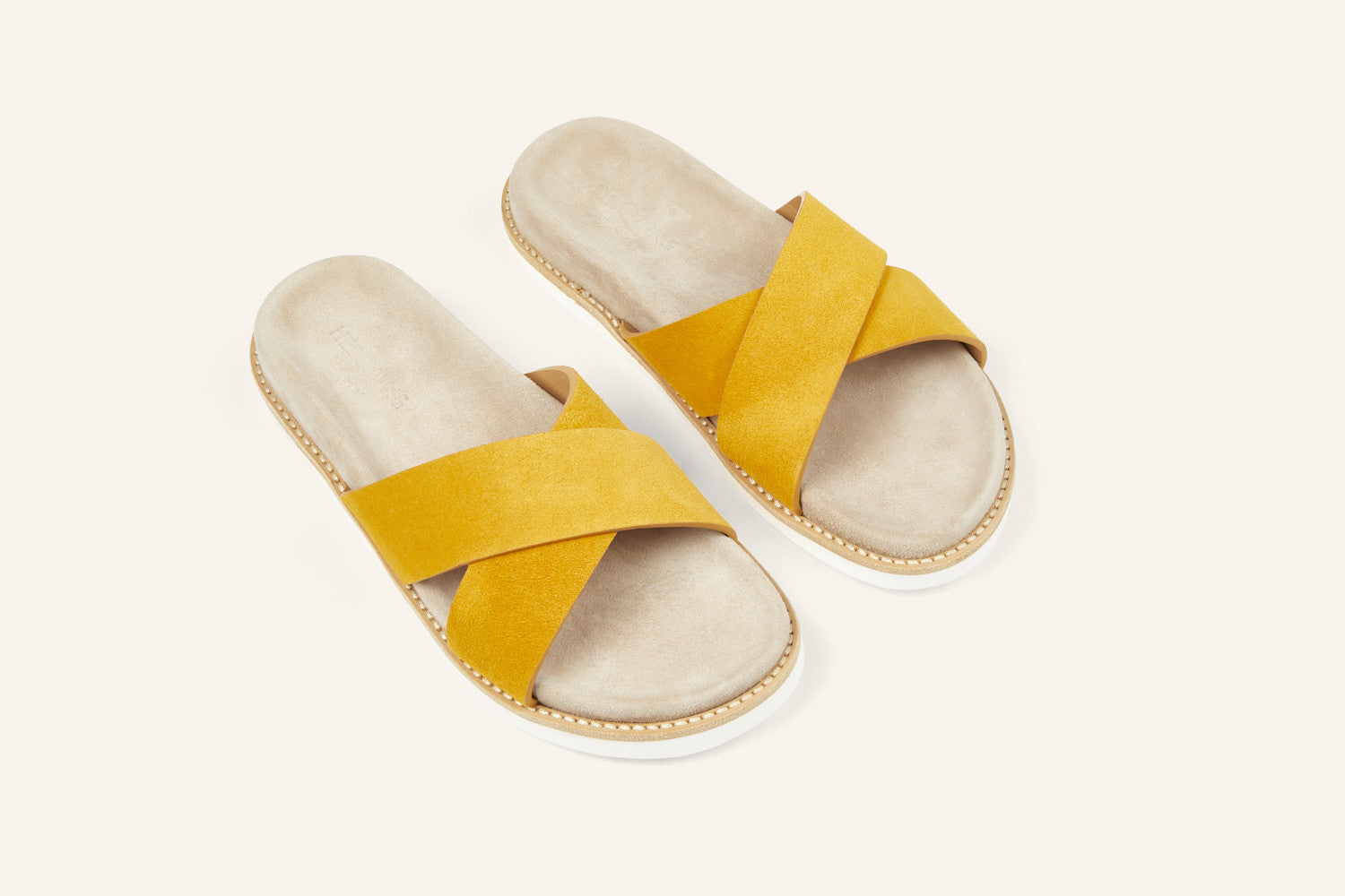 16qty NEW / Sandales VERONA FE VEAU VELOURS MICRO - Ocre