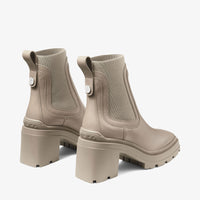 Veronique 80 leather ankle boots - Taupe