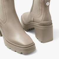 Veronique 80 leather ankle boots - Taupe
