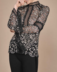 Blouse Veroucha en dentelle - Sand