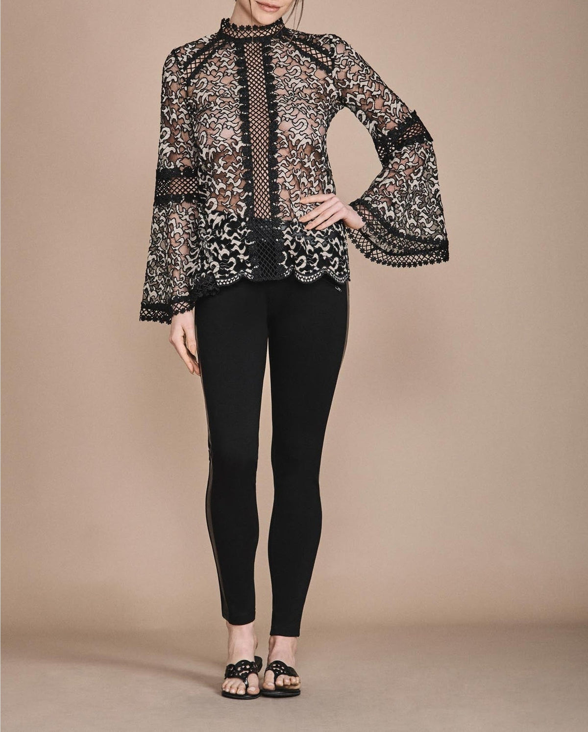 Blouse Veroucha en dentelle - Sand