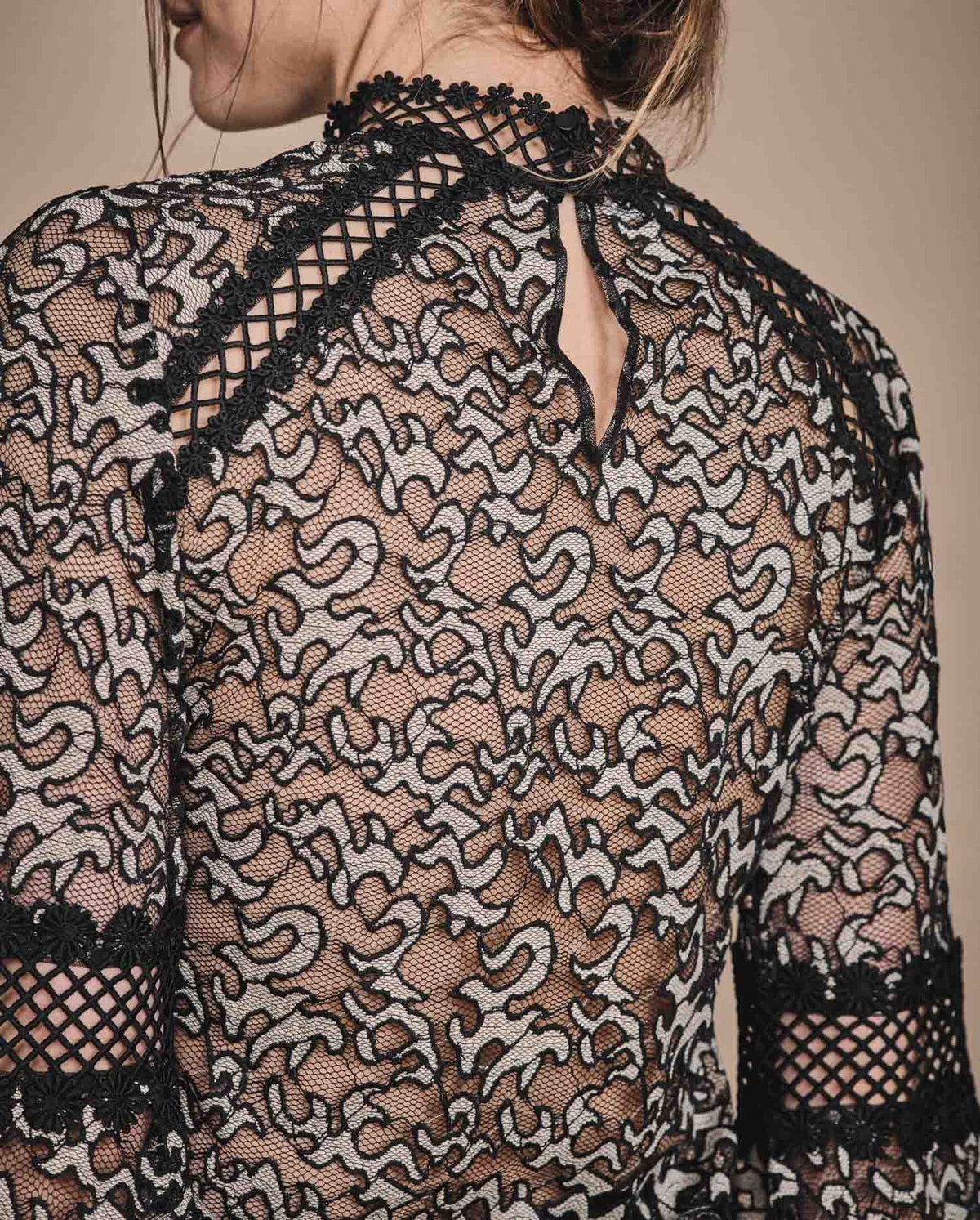 Blouse Veroucha en dentelle - Sand