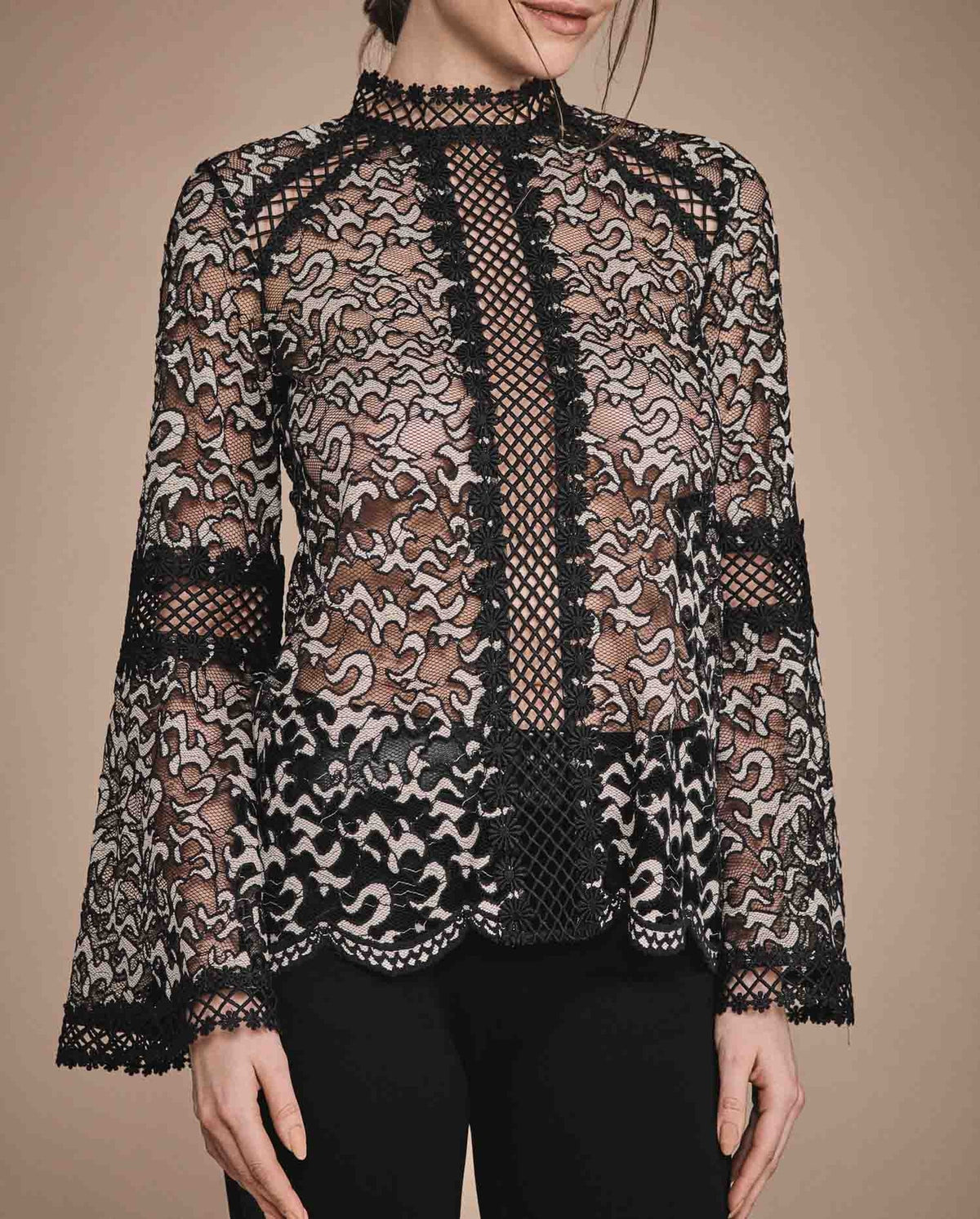 Blouse Veroucha en dentelle - Sand
