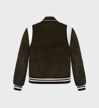 Veste bomber Varsity en velours côtélé - Dark Olive