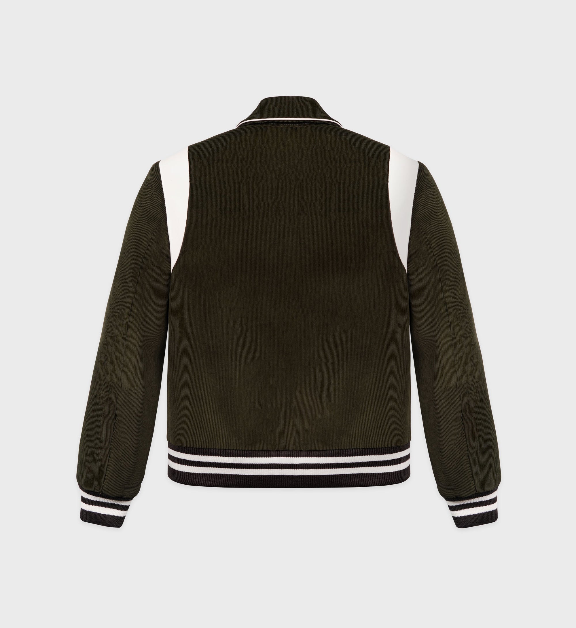 Veste bomber Varsity en velours côtélé - Dark Olive