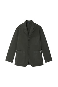 Alphonse cotton canvas jacket - Grey Blue