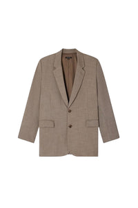 Dune button-down cotton blazer - Grey & Beige