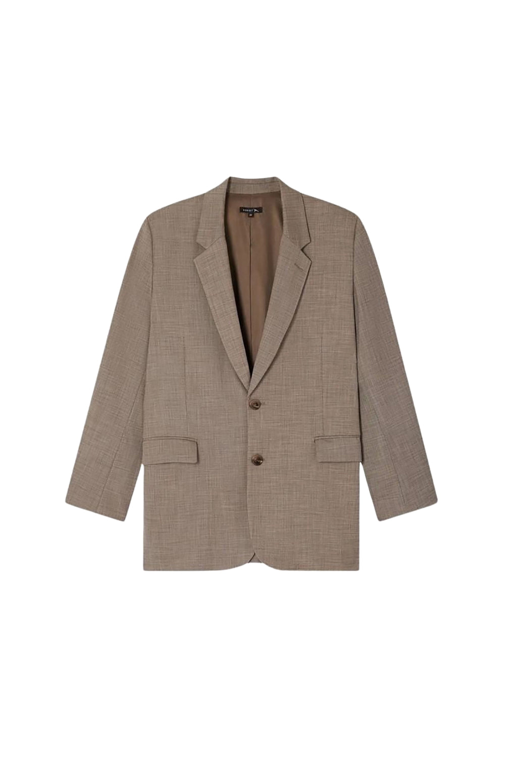 Dune button-down cotton blazer - Grey & Beige