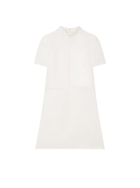 Tapered twill dress - Heritage White