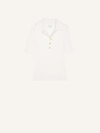 POLO ICONIQUE EN MAILLE CÔTELÉE