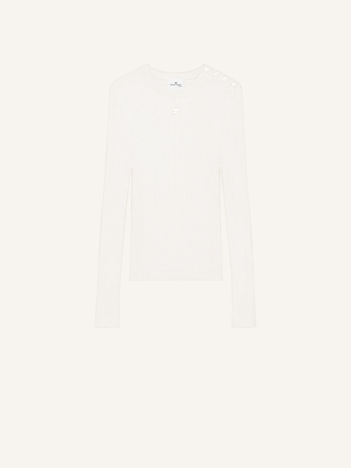 SHOULDER SNAPS RIB KNIT