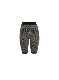 Short taille haute en maille - Ivoire & Noir