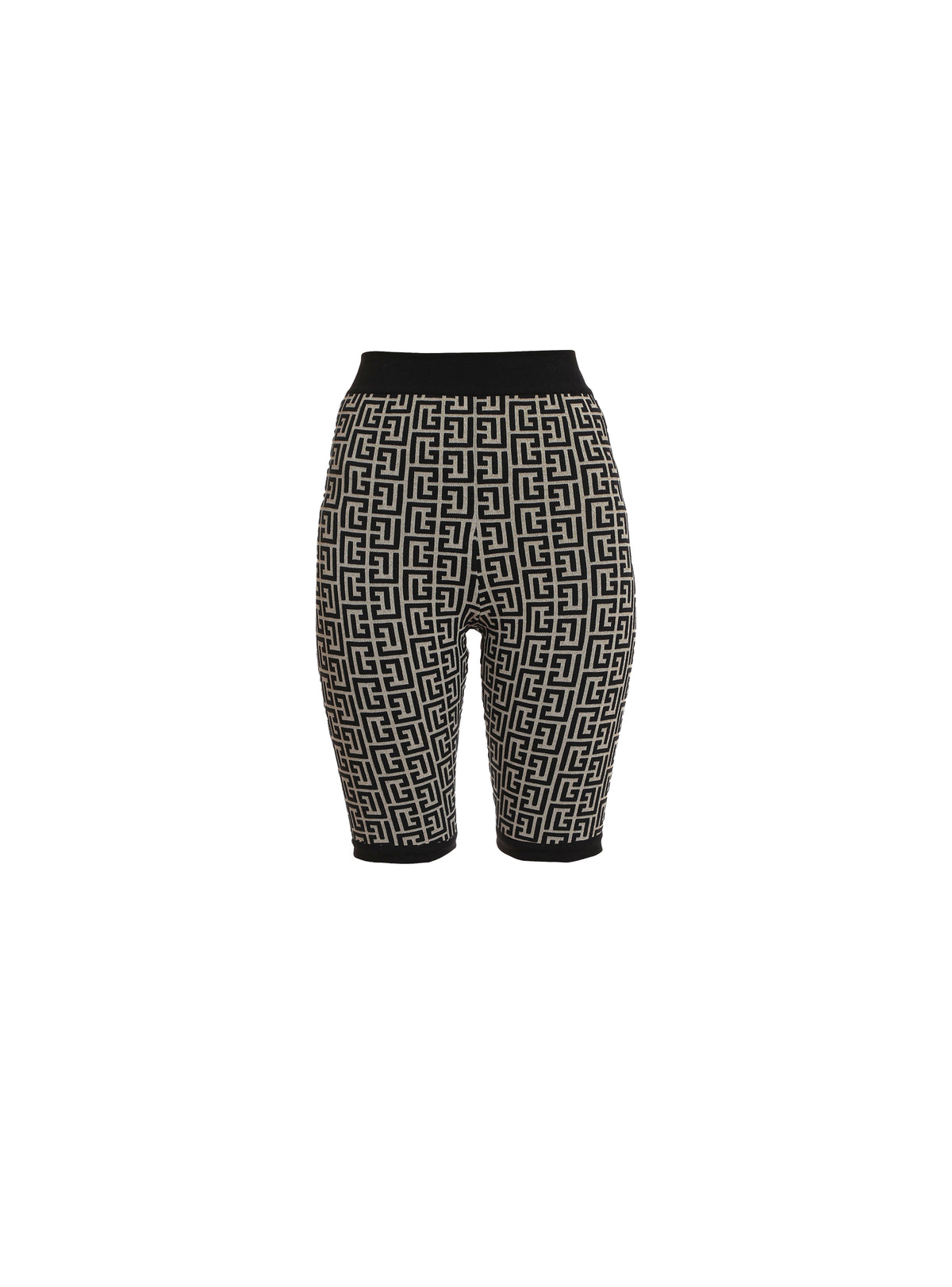 Short taille haute en maille - Ivoire & Noir