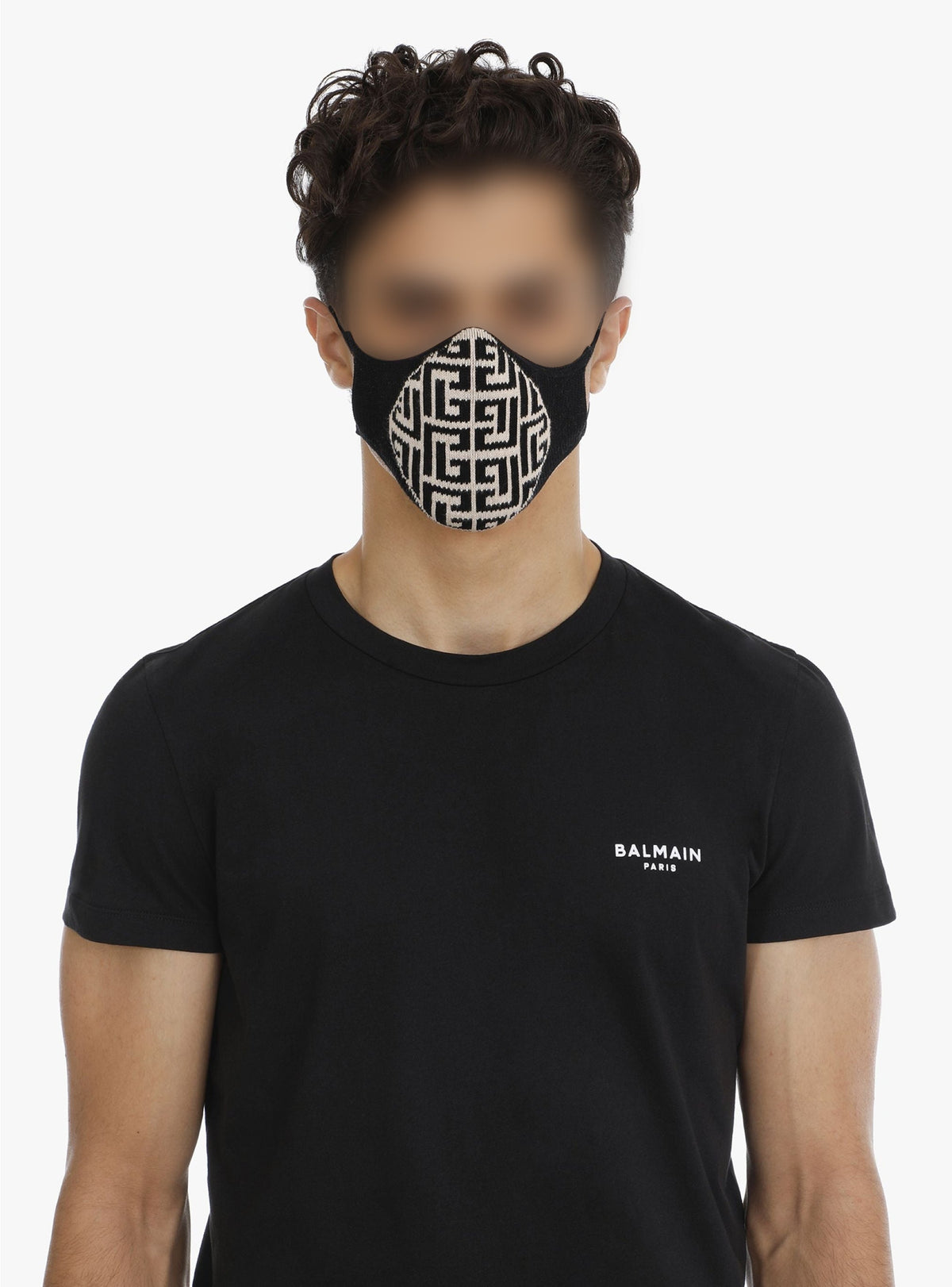 Masque à monogramme - Noir & Ivoire