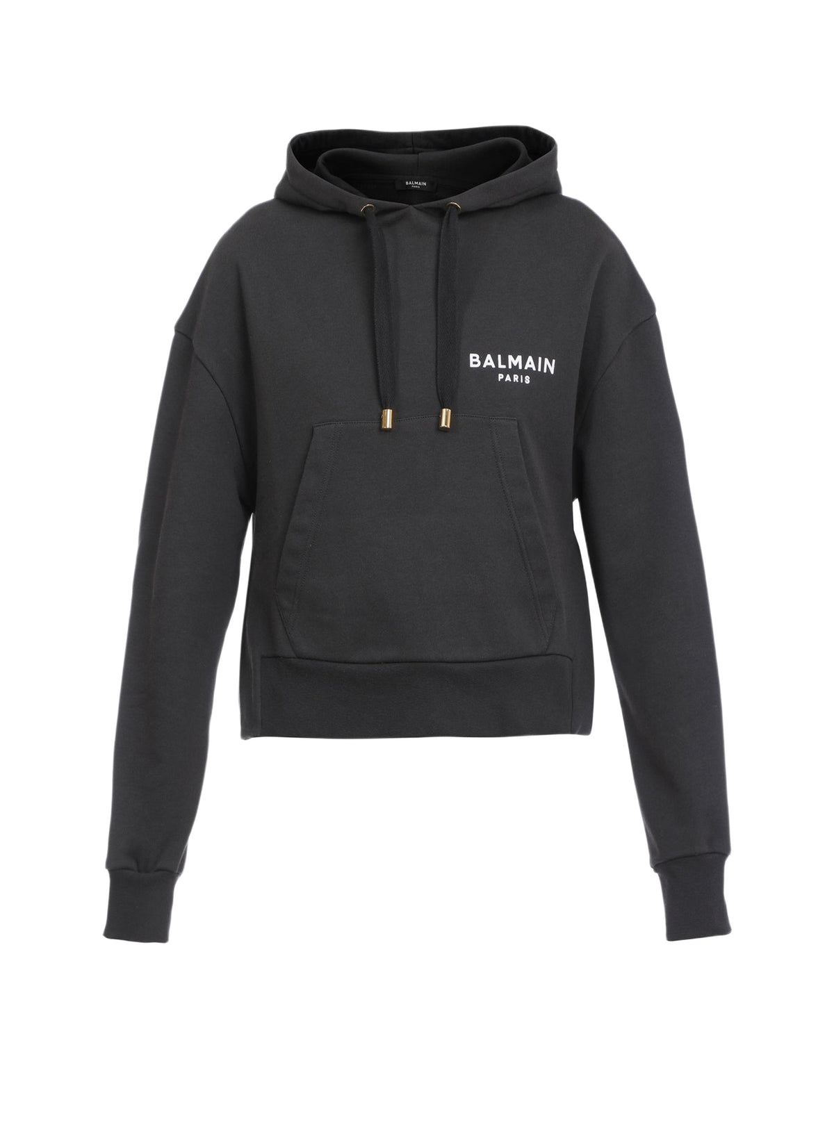 Sweatshirt court à logo floqué - Noir & Blanc