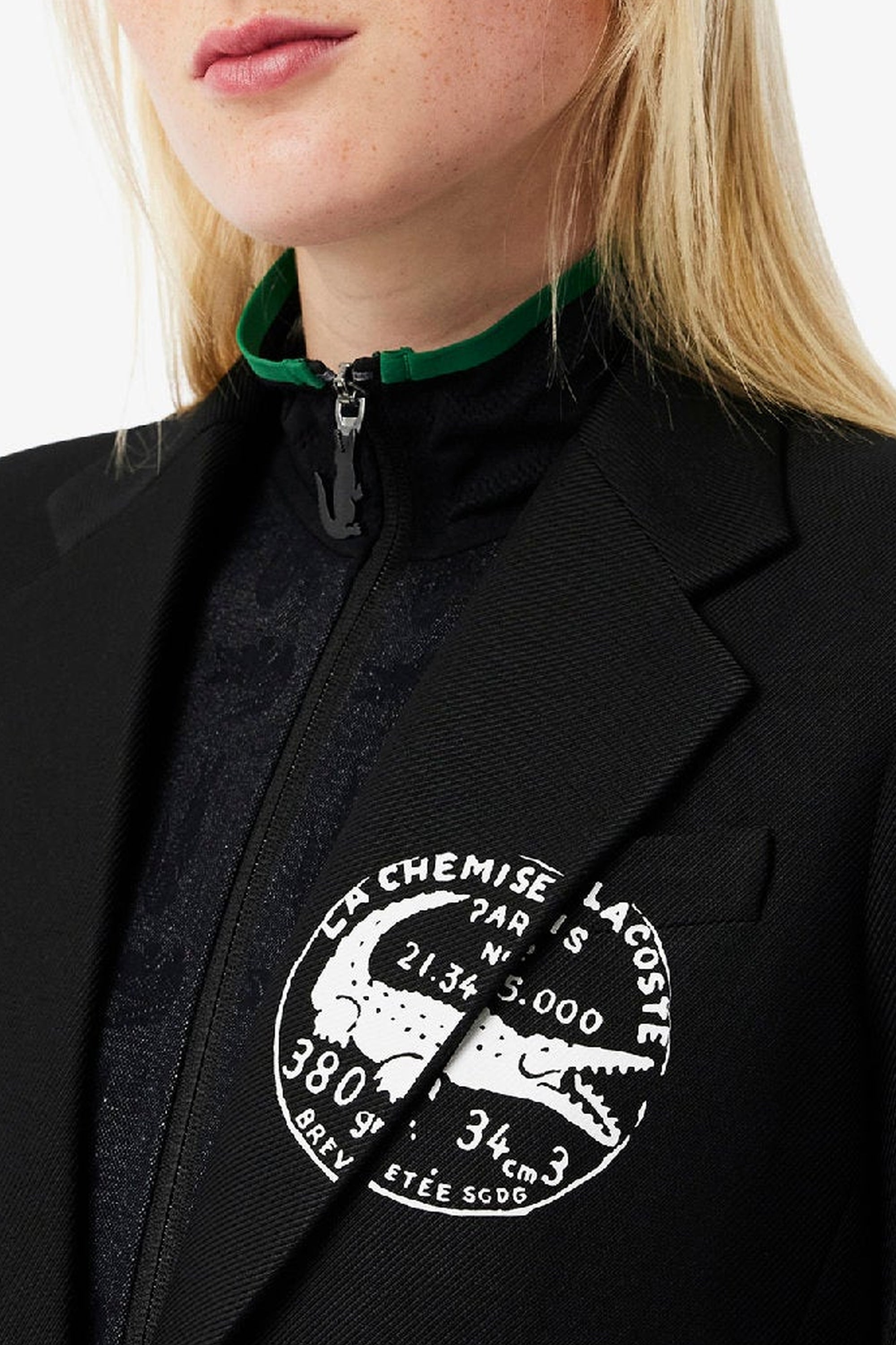 Fitted blazer in wool twill - Black
