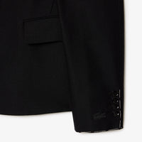 Fitted blazer in wool twill - Black
