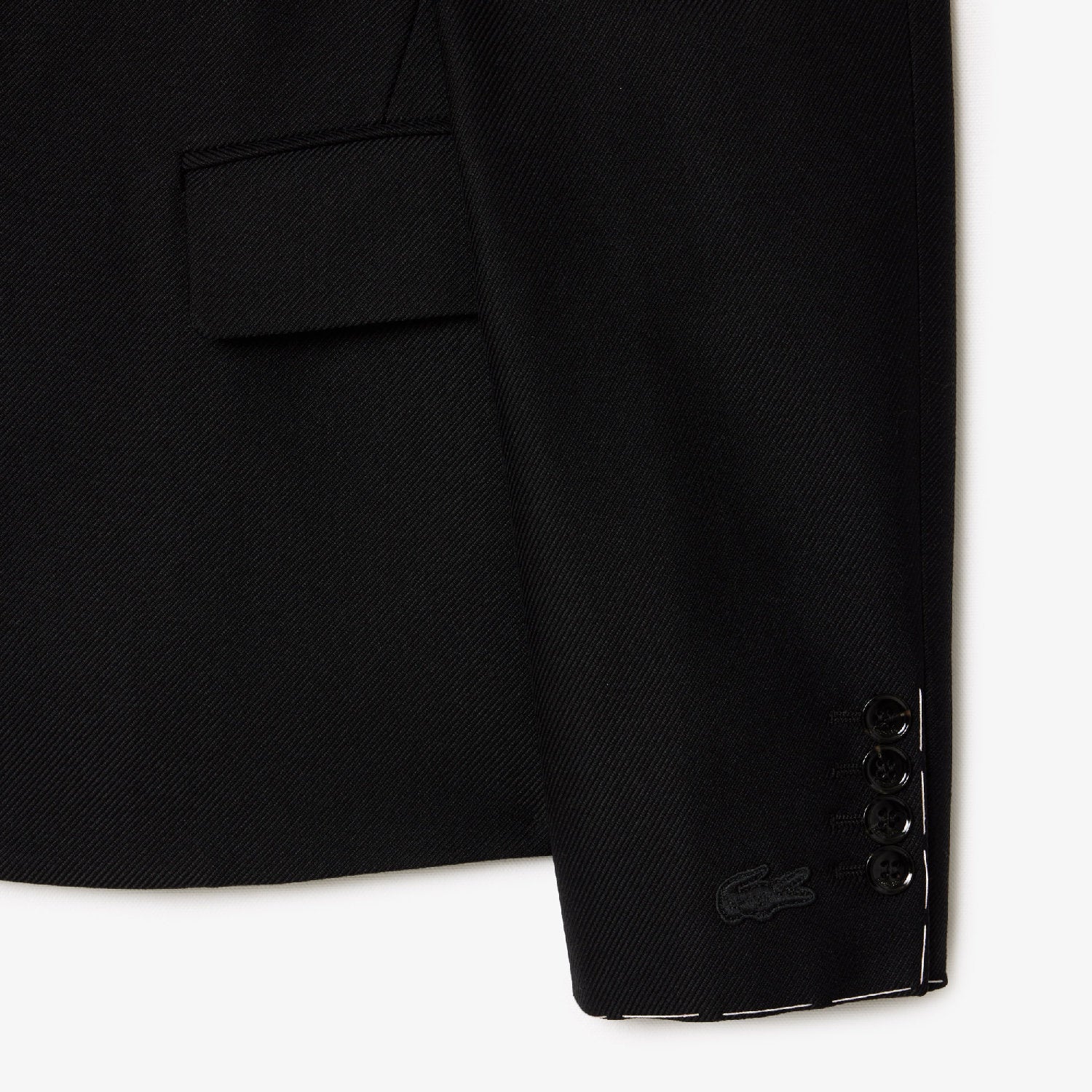 Fitted blazer in wool twill - Black