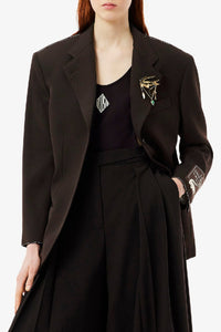 Wool twill blazer - Buffalo