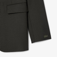 Blazer à carreaux en laine mélangée - Noir & Cambouis