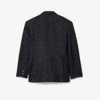 Blazer croisé en twill de laine - Noir