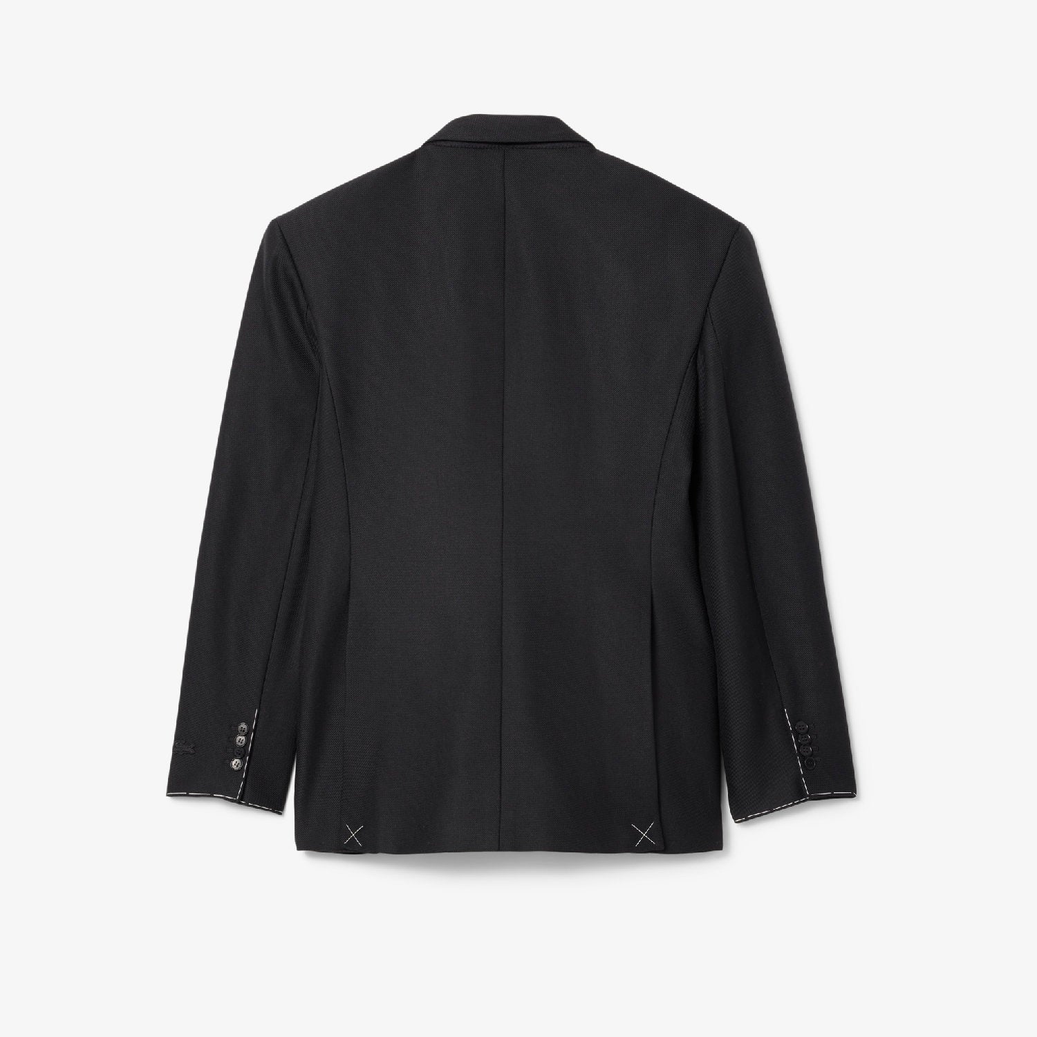 Blazer croisé en twill de laine - Noir