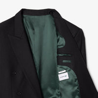Blazer croisé en twill de laine - Noir