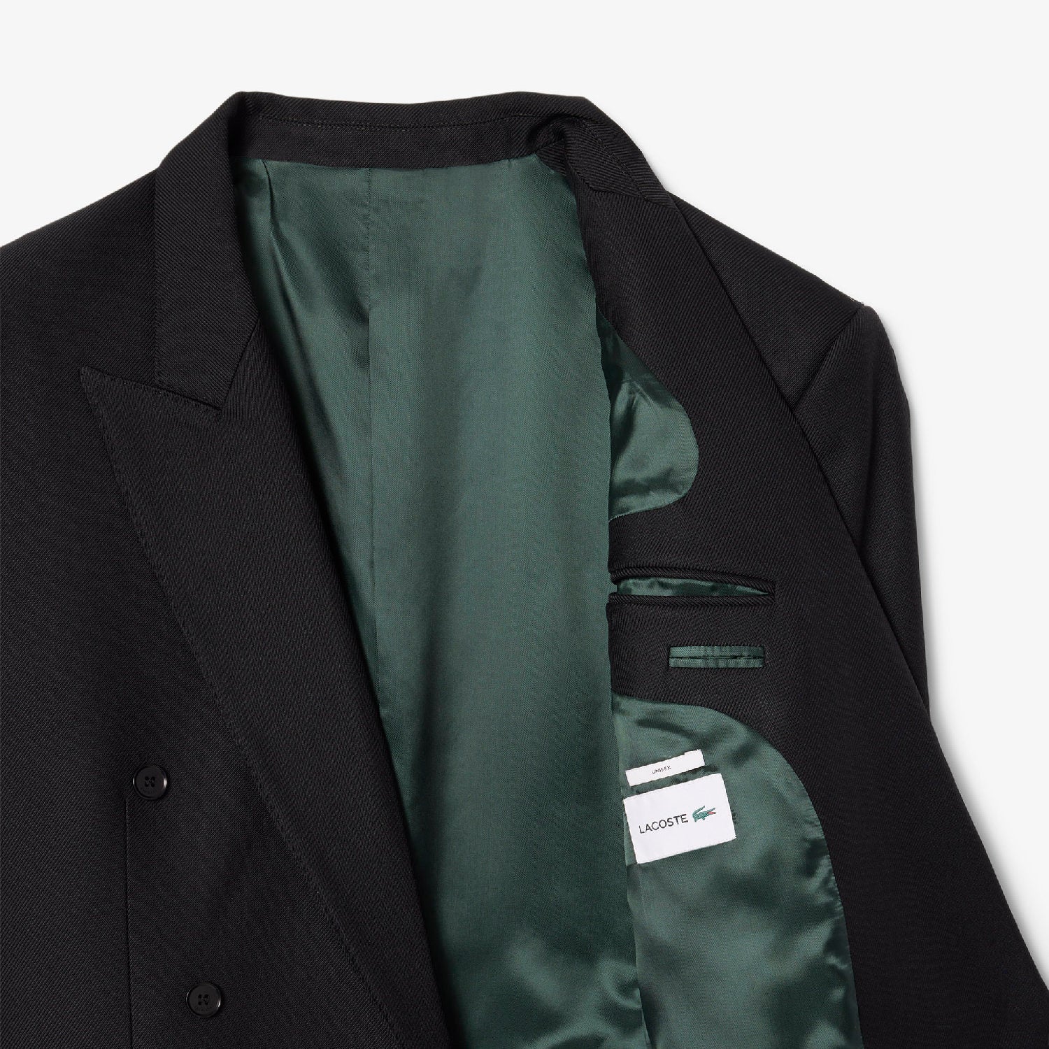 Blazer croisé en twill de laine - Noir