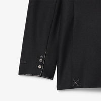 Blazer croisé en twill de laine - Noir
